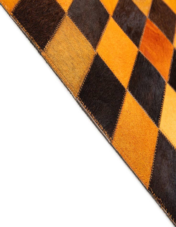 Detail image of  5' x 7' 11 Cowhide Stocks Rug