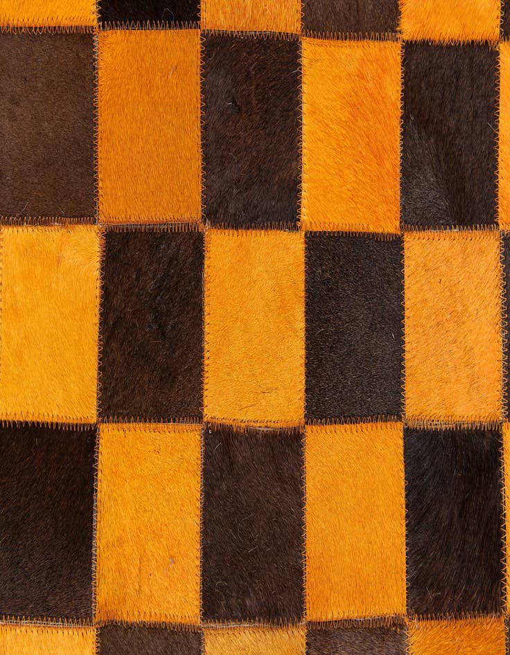 Detail image of  5' x 7' 11 Cowhide Stocks Rug