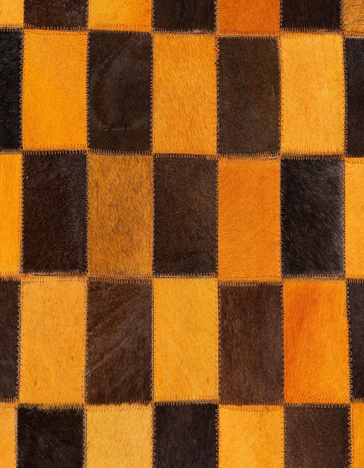 Detail image of  5' x 7' 11 Cowhide Stocks Rug