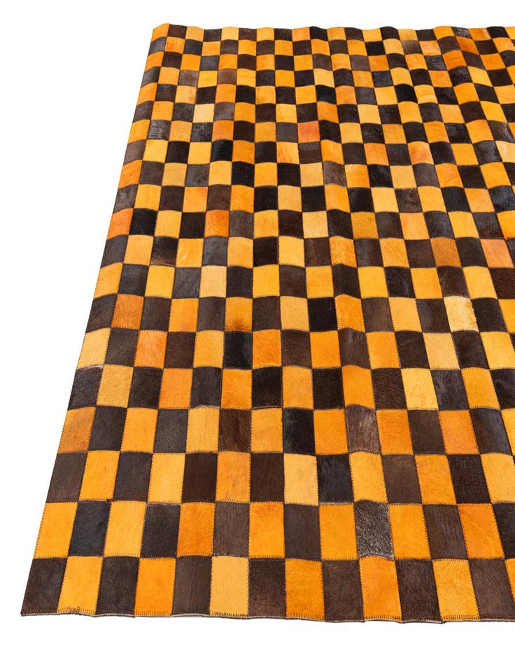 Detail image of  5' x 7' 11 Cowhide Stocks Rug