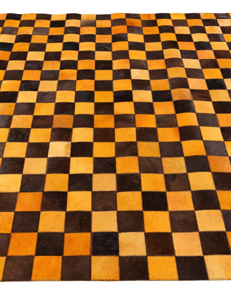 Detail image of  5' x 7' 11 Cowhide Stocks Rug