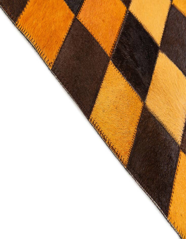 Detail image of  5' x 7' 11 Cowhide Stocks Rug