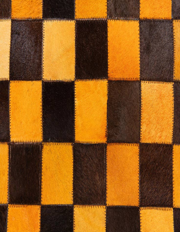 Detail image of  5' x 7' 11 Cowhide Stocks Rug