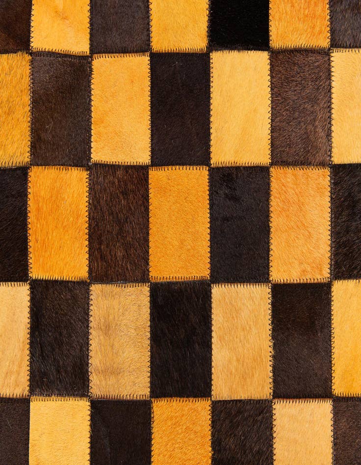 Detail image of  5' 2 x 8' 1 Cowhide Stocks Rug