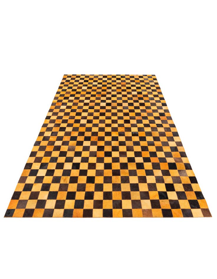 Detail image of  5' 2 x 8' Cowhide Stocks Rug