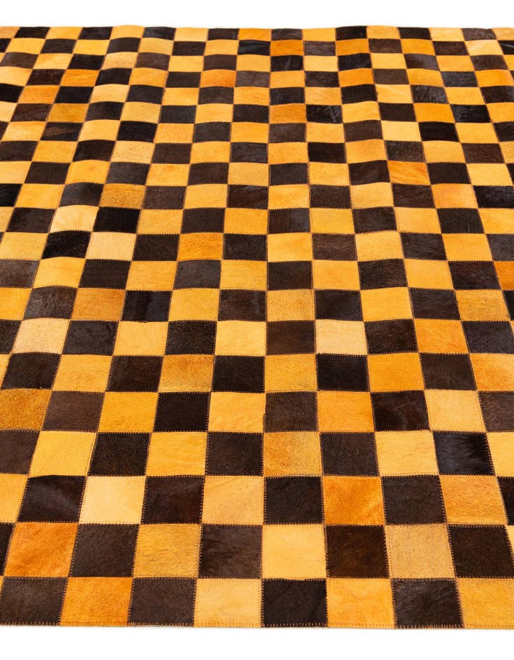 Detail image of  5' 2 x 8' Cowhide Stocks Rug