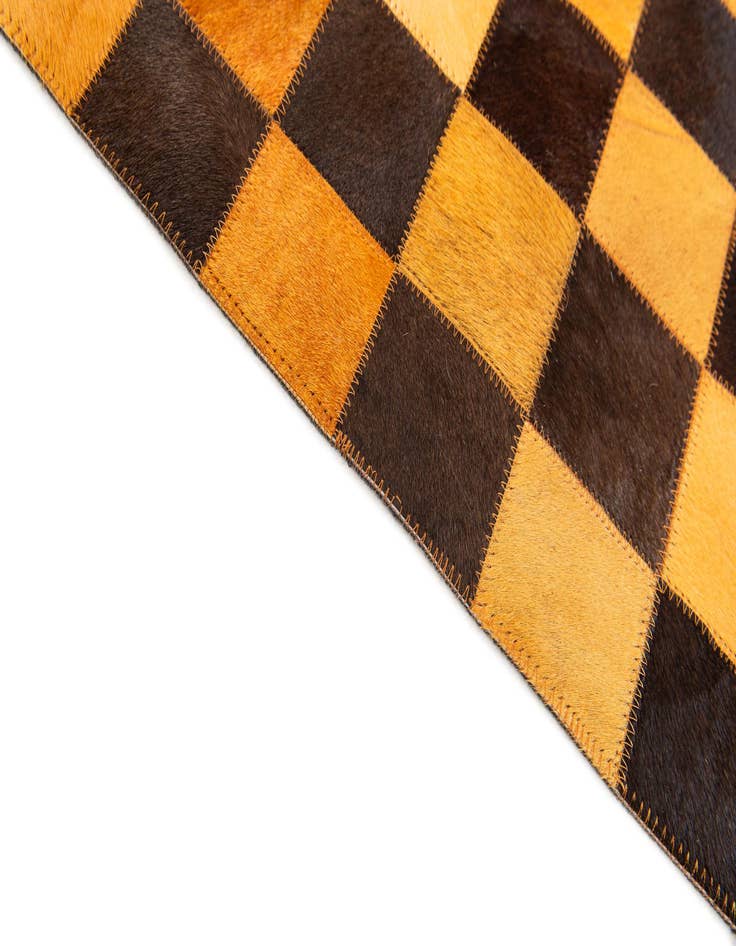 Detail image of  5' 2 x 8' Cowhide Stocks Rug