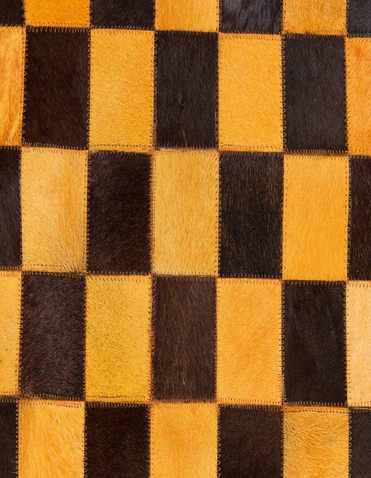 Detail image of  5' 2 x 8' Cowhide Stocks Rug