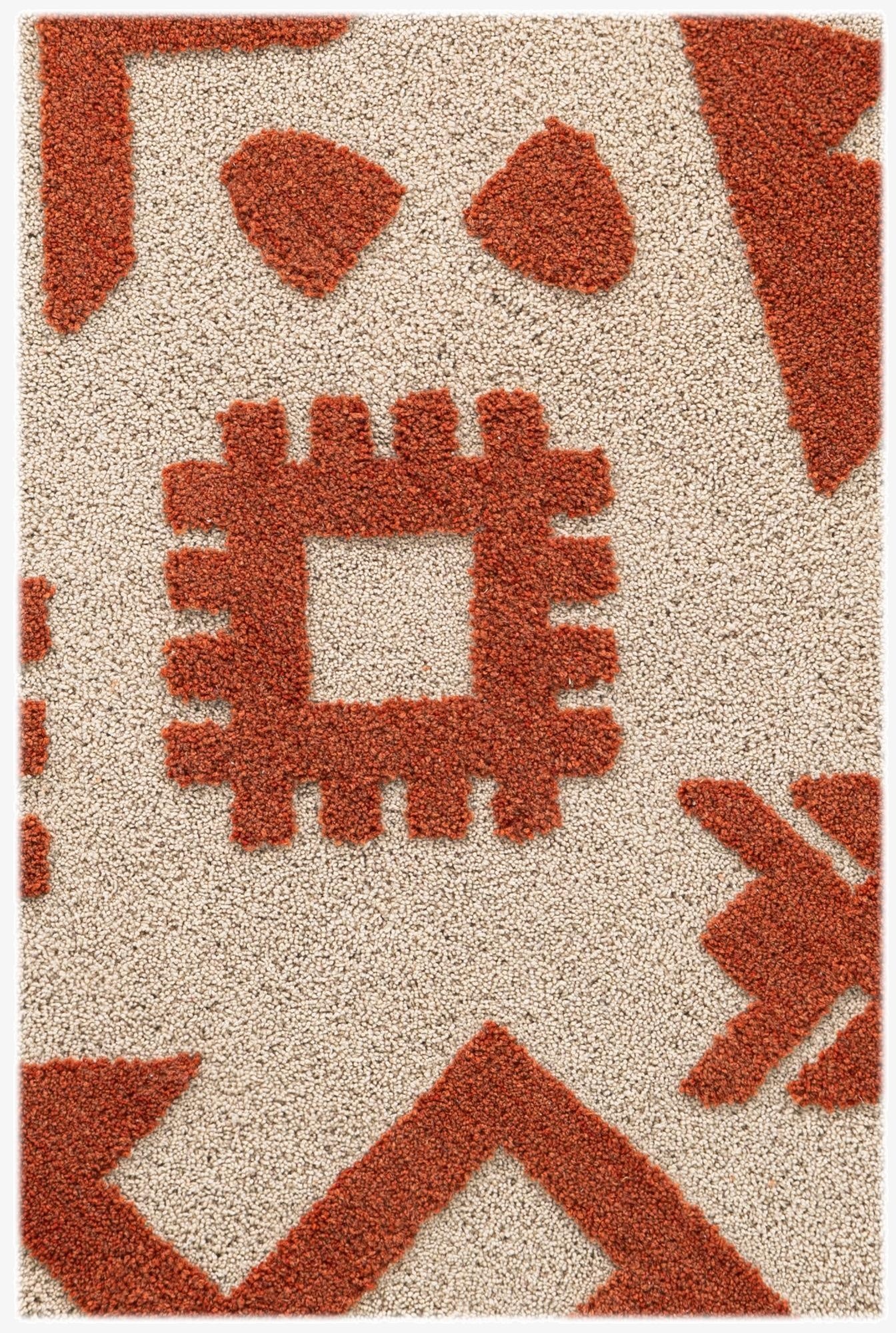  2' x 3' 1 Handtufted Wool Rug