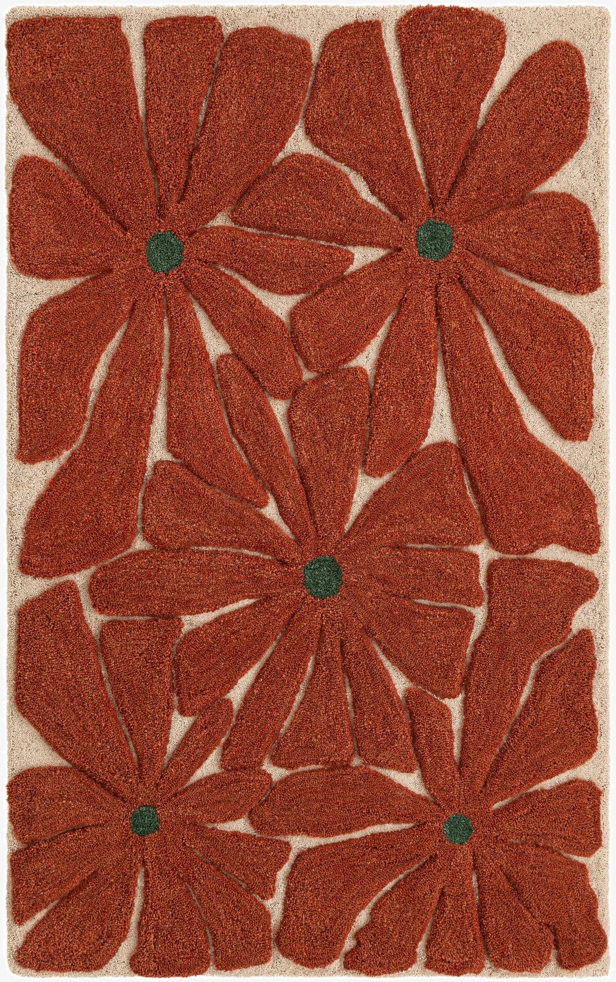  5' 1 x 8' Handtufted Wool Rug