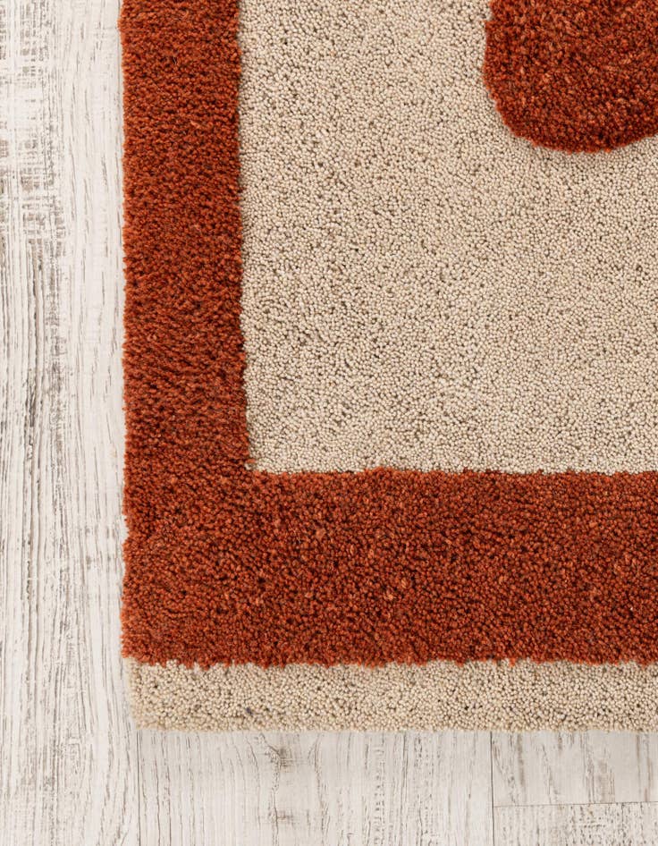 Detail image of  2' x 6' 1 Handtufted Wool Runner Rug