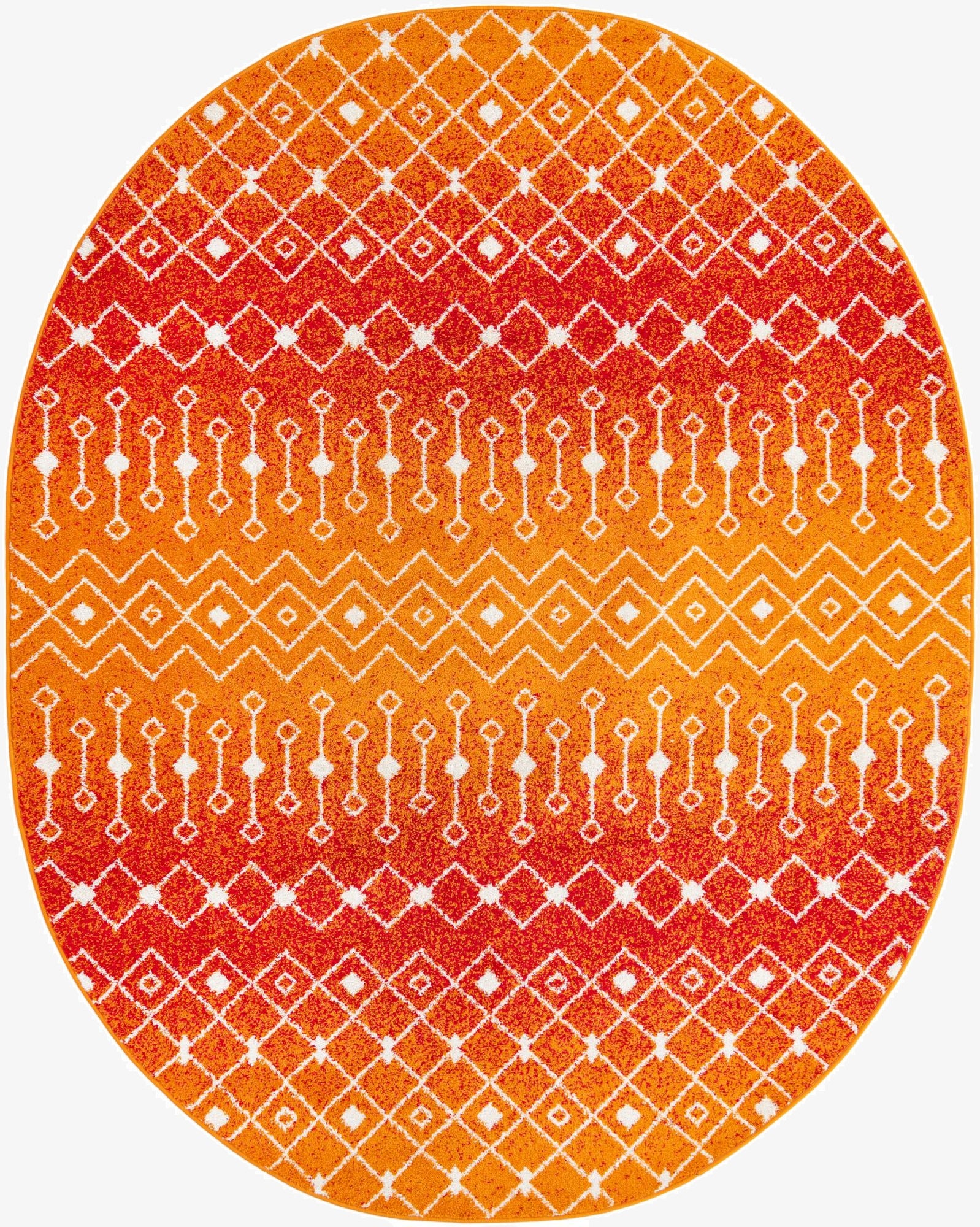  7' 10 x 10' Moroccan Trellis Oval Rug
