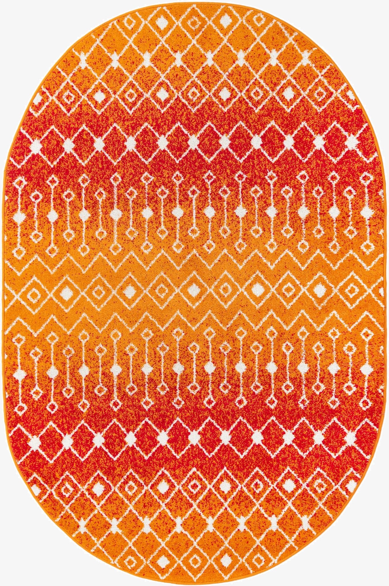  5' 3 x 8' Moroccan Trellis Oval Rug