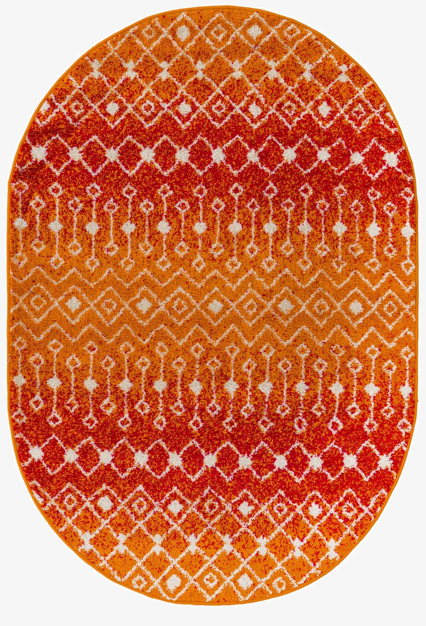  4' x 6' Moroccan Trellis Oval Rug