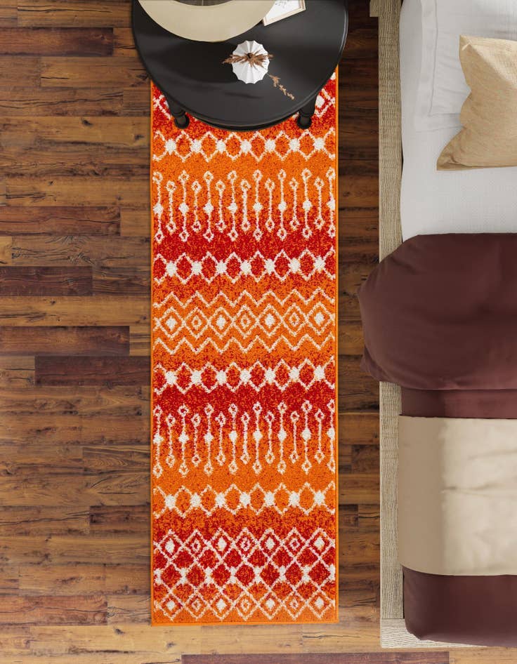 Detail image of  2' x 7' Moroccan Trellis Runner Rug