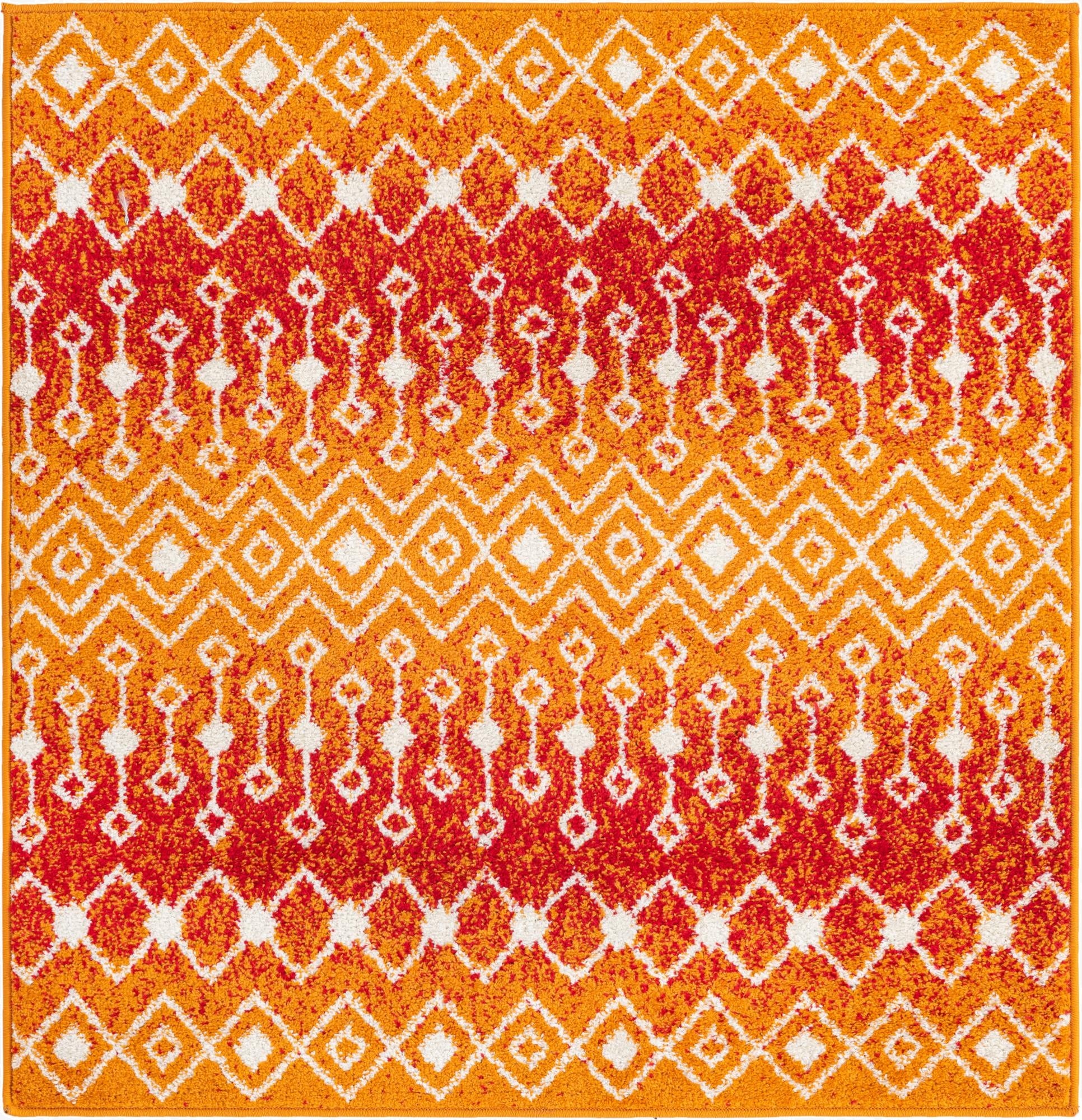  4' x 4' Moroccan Trellis Square Rug