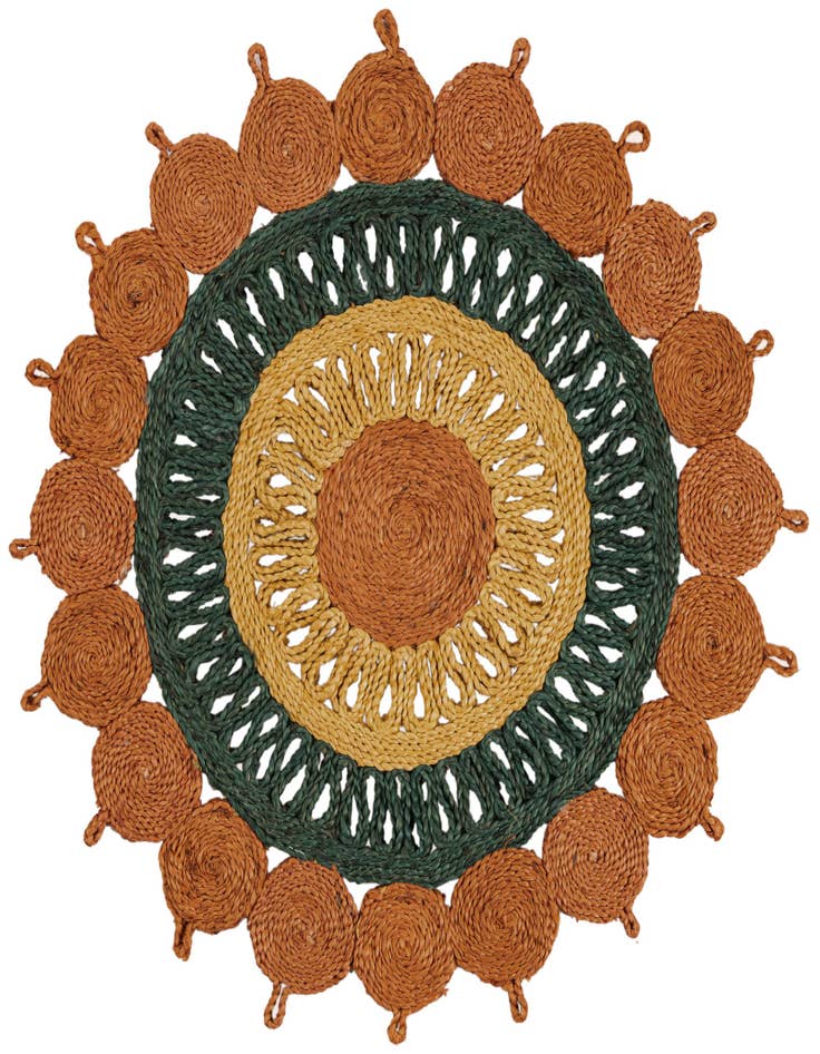 Detail image of  3' 1 x 3' 1  Hand Braided Jute Round Rug