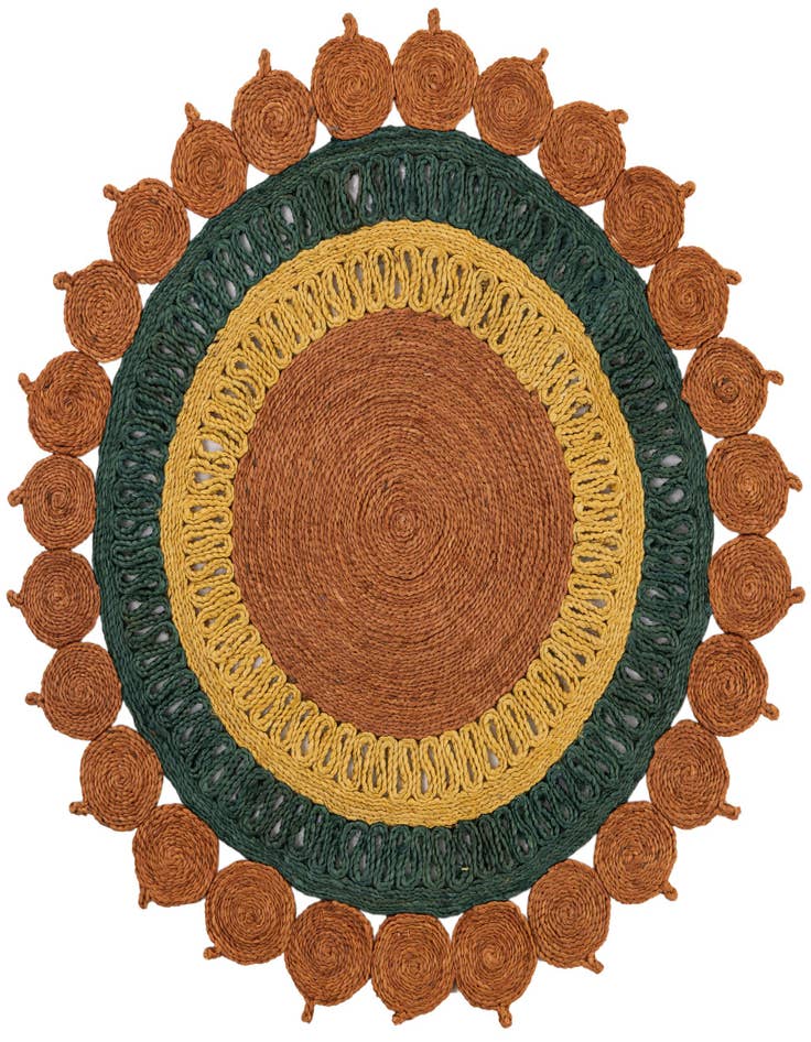 Detail image of  4' 1 x 4' 1  Hand Braided Jute Round Rug