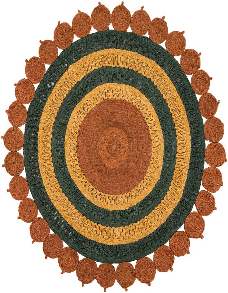 Detail image of  6' 1 x 6' 1  Hand Braided Jute Round Rug