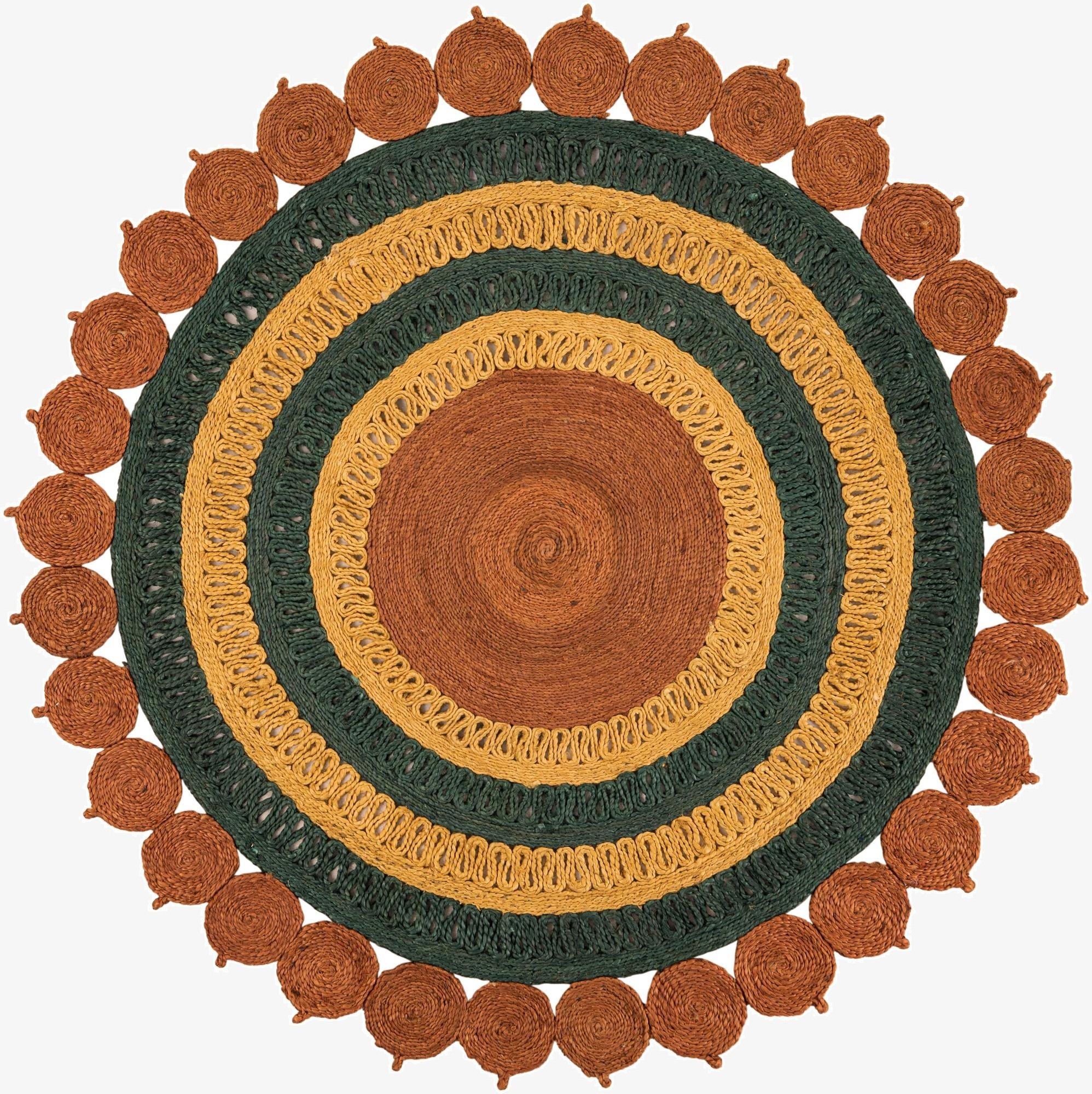  6' 1 x 6' 1  Hand Braided Jute Round Rug