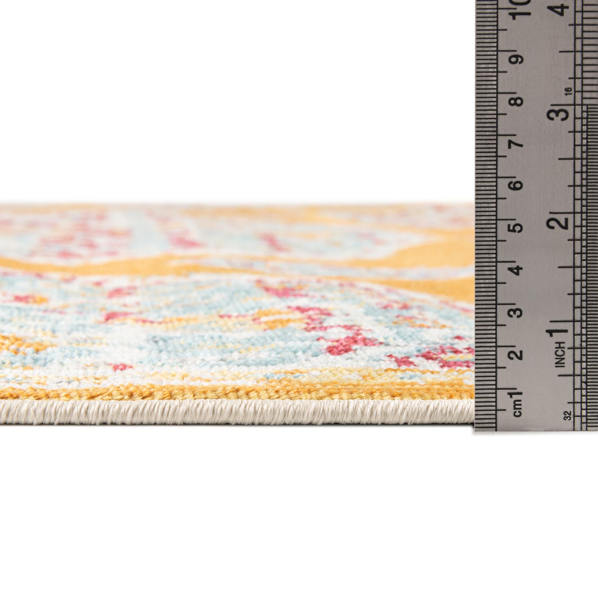 Orange 4' x 4' Paragon Octagon Rug | Rugs.com