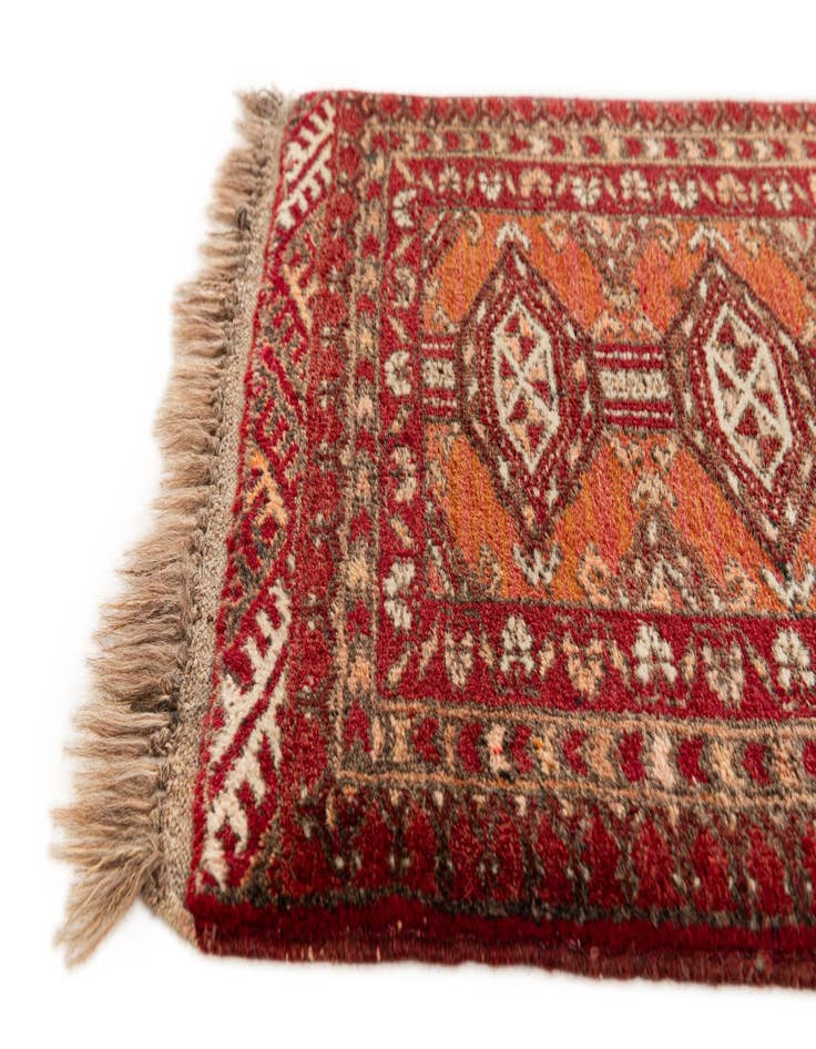 Detail image of  1' 8 x 2' 2  Hand Knotted Afghan Ersari Wool Rug