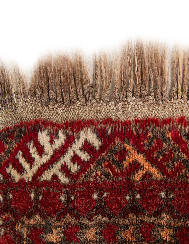 Detail image of  1' 8 x 2' 2  Hand Knotted Afghan Ersari Wool Rug