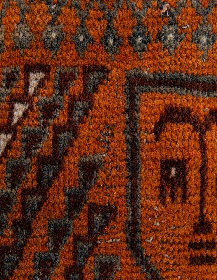 Detail image of  3' 9 x 6' 9  Hand Knotted Afghan Ersari Wool Rug
