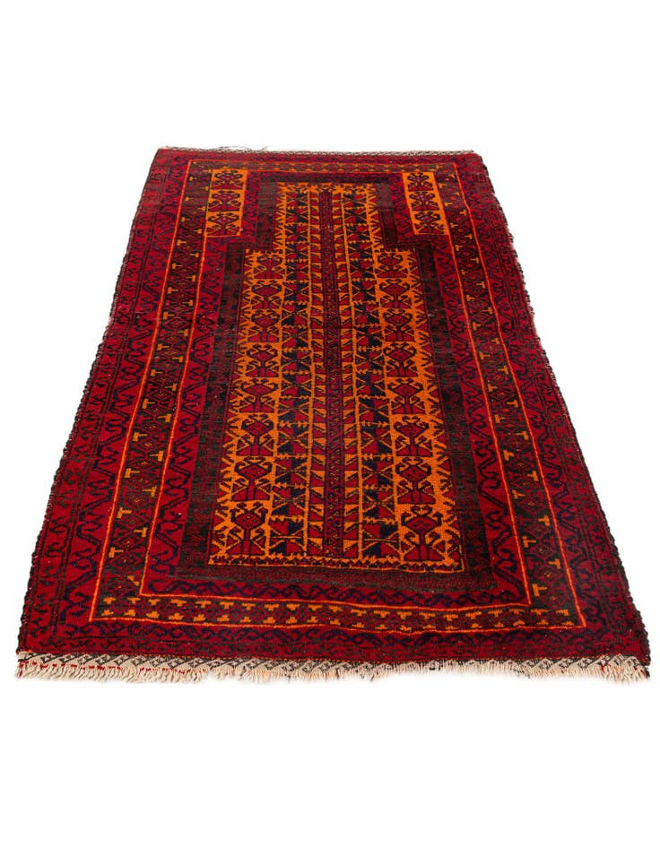 Detail image of  3' x 5' 1  Hand Knotted Afghan Ersari Wool Rug