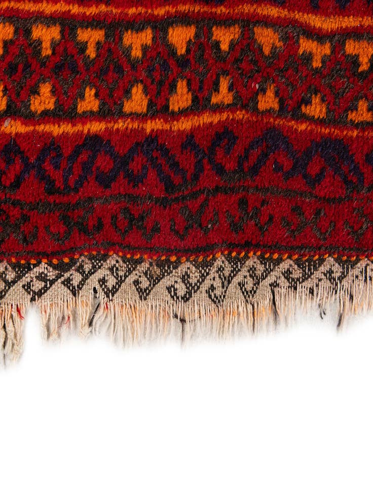 Detail image of  3' x 5' 1  Hand Knotted Afghan Ersari Wool Rug
