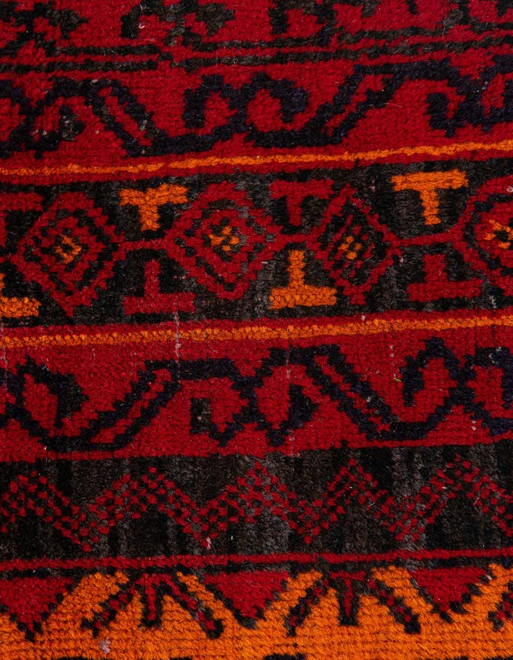 Detail image of  3' x 5' 1  Hand Knotted Afghan Ersari Wool Rug