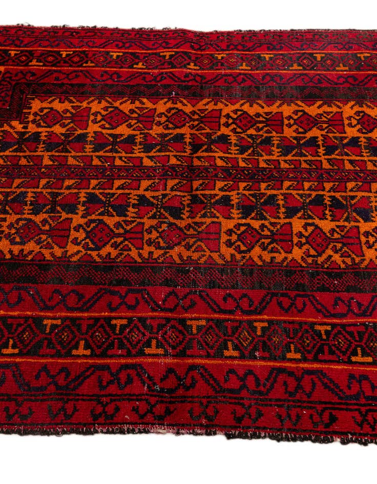 Detail image of  3' x 5' 1  Hand Knotted Afghan Ersari Wool Rug