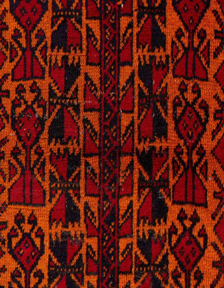 Detail image of  3' x 5' 1  Hand Knotted Afghan Ersari Wool Rug