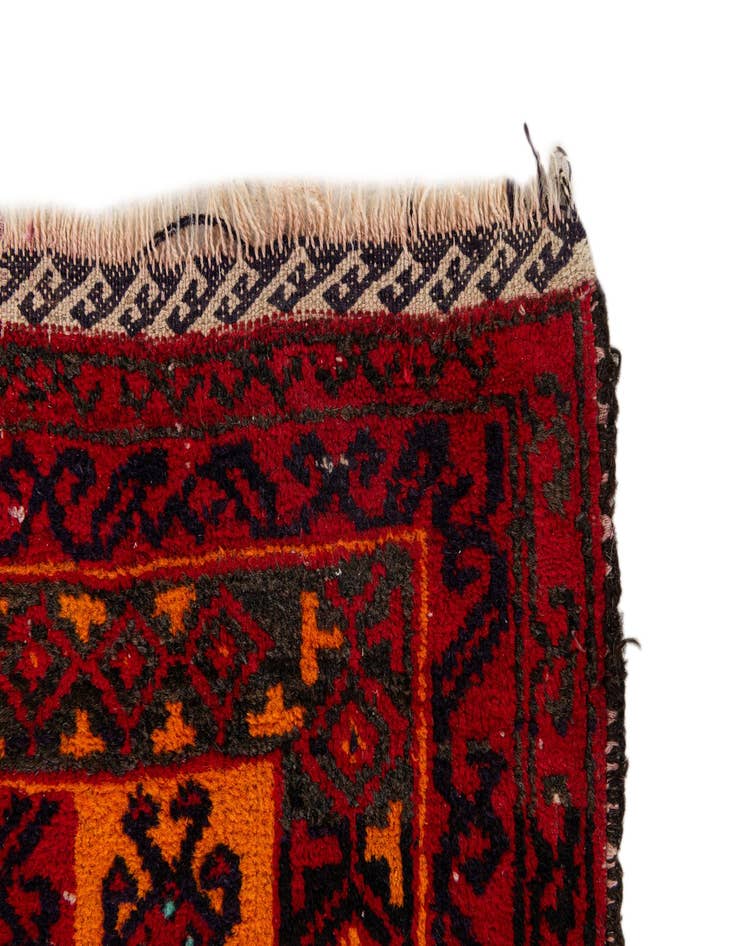 Detail image of  3' x 5' 1  Hand Knotted Afghan Ersari Wool Rug