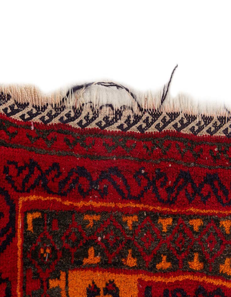 Detail image of  3' x 5' 1  Hand Knotted Afghan Ersari Wool Rug