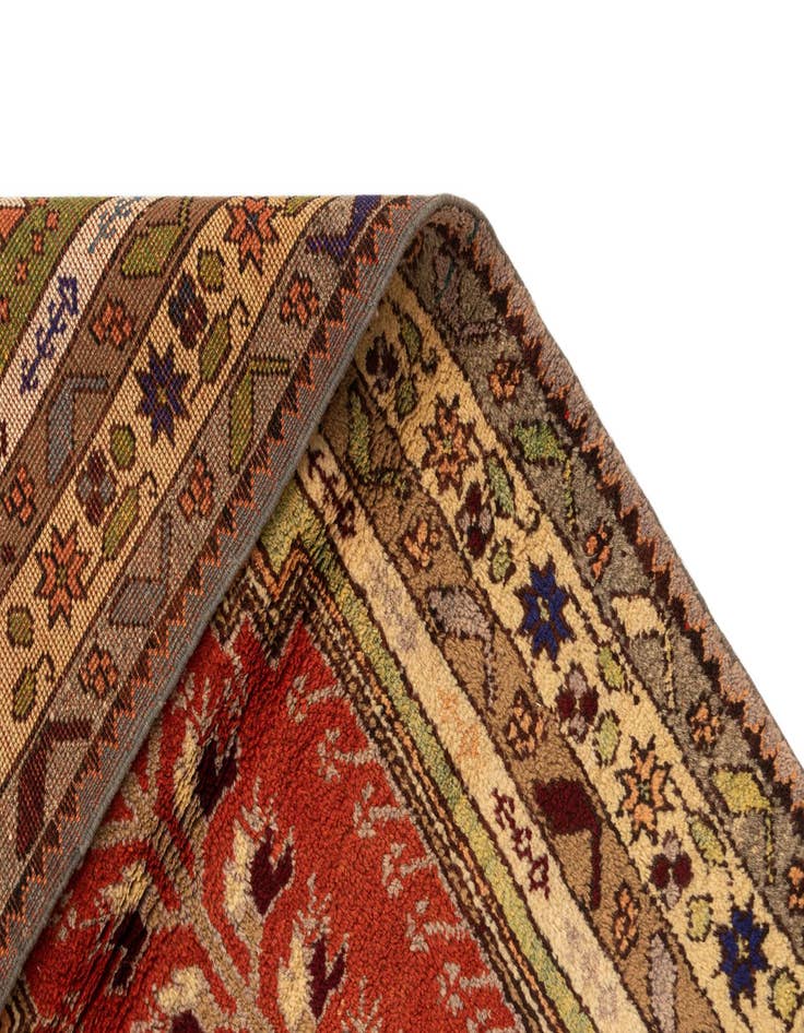 Detail image of  3' 4 x 4' 9  Hand Knotted Anatolian Wool Rug