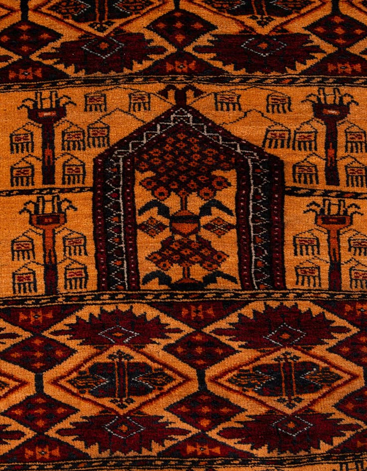 Detail image of  3' 3 x 4' 11  Hand Knotted Anatolian Oriental Wool Rug