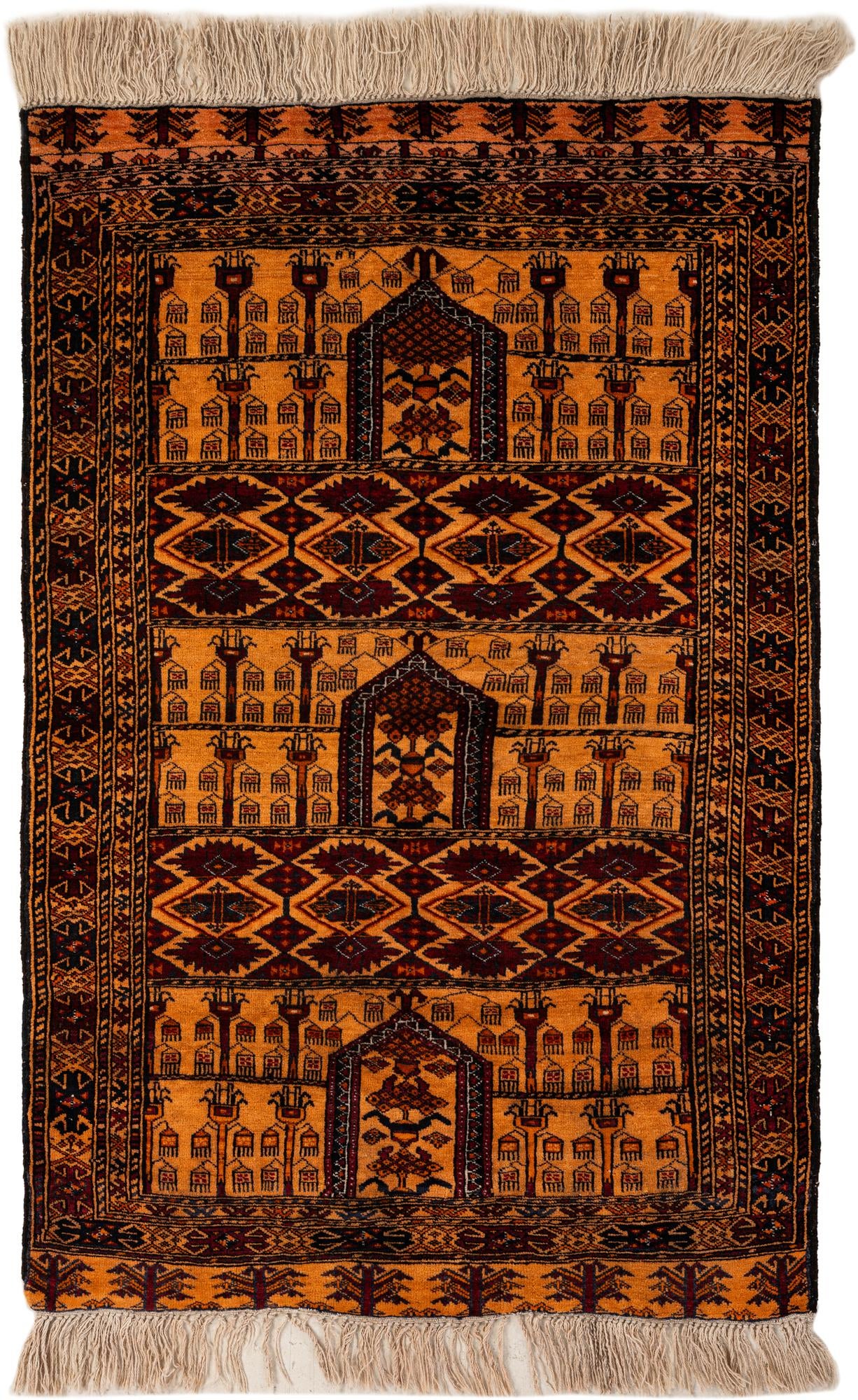  3' 3 x 4' 11  Hand Knotted Anatolian Oriental Wool Rug