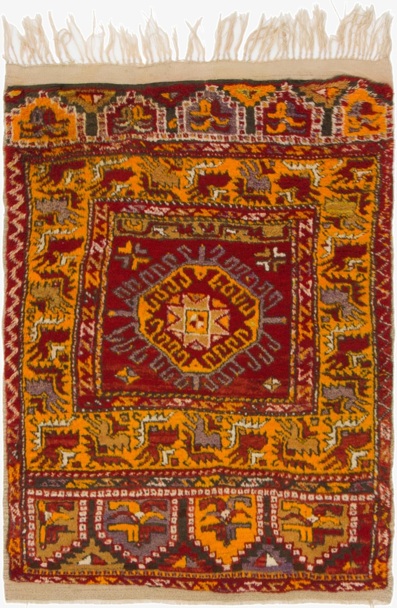  3' 6 x 5'  Hand Knotted Anatolian Wool Rug