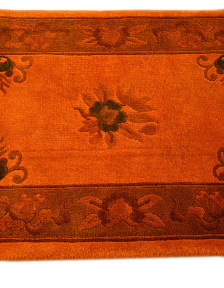 Detail image of 2' 1 x 3' 1 Hand Knotted Antique Finish Wool Rug