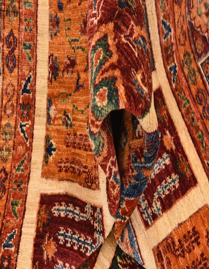 Detail image of  5' 8 x 8'  Hand Knotted Ariana Ziegler Rug