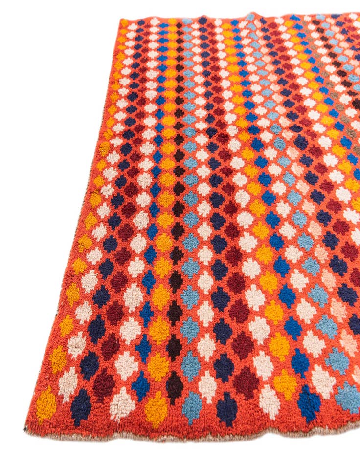 Detail image of  4' x 6'  Hand Knotted Balouch Wool Rug