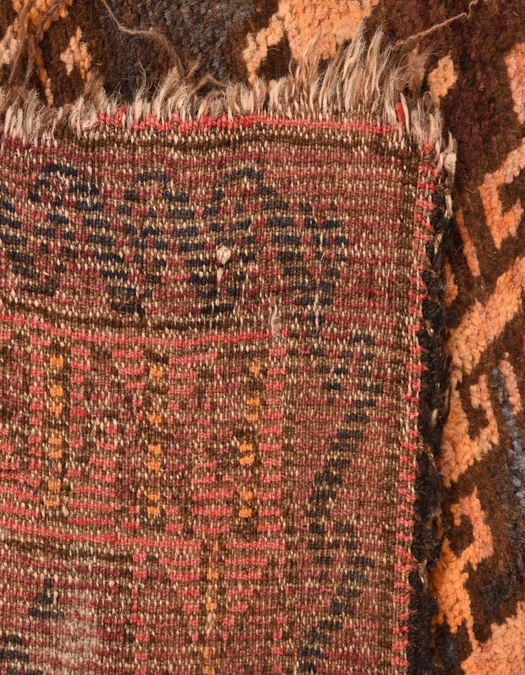 Detail image of  4' 7 x 6' 7  Hand Knotted Balouch Persian Wool Rug