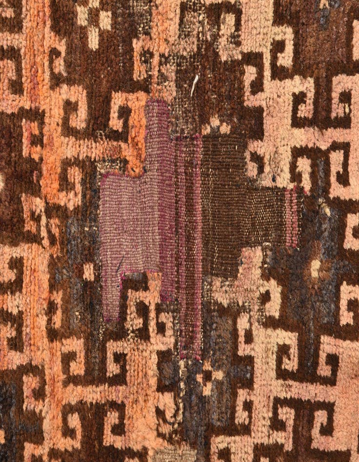Detail image of  4' 7 x 6' 7  Hand Knotted Balouch Persian Wool Rug
