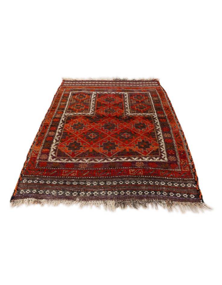 Detail image of  3' 1 x 4' 5  Hand Knotted Balouch Persian Wool Rug