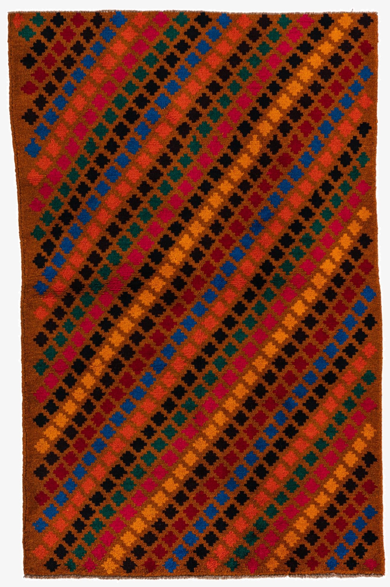  3' 9 x 6'  Hand Knotted Balouch Wool Rug