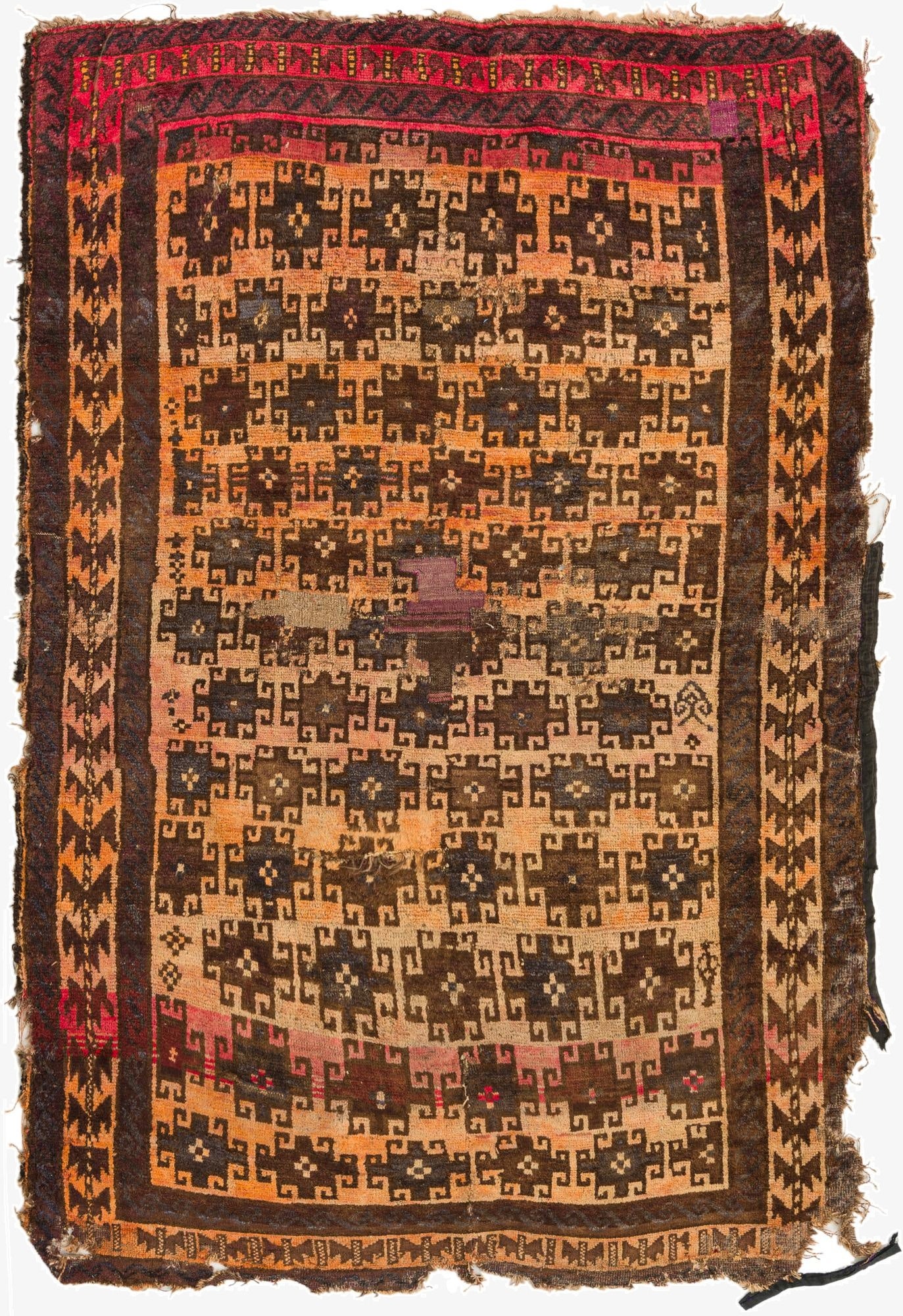  4' 7 x 6' 7  Hand Knotted Balouch Persian Wool Rug