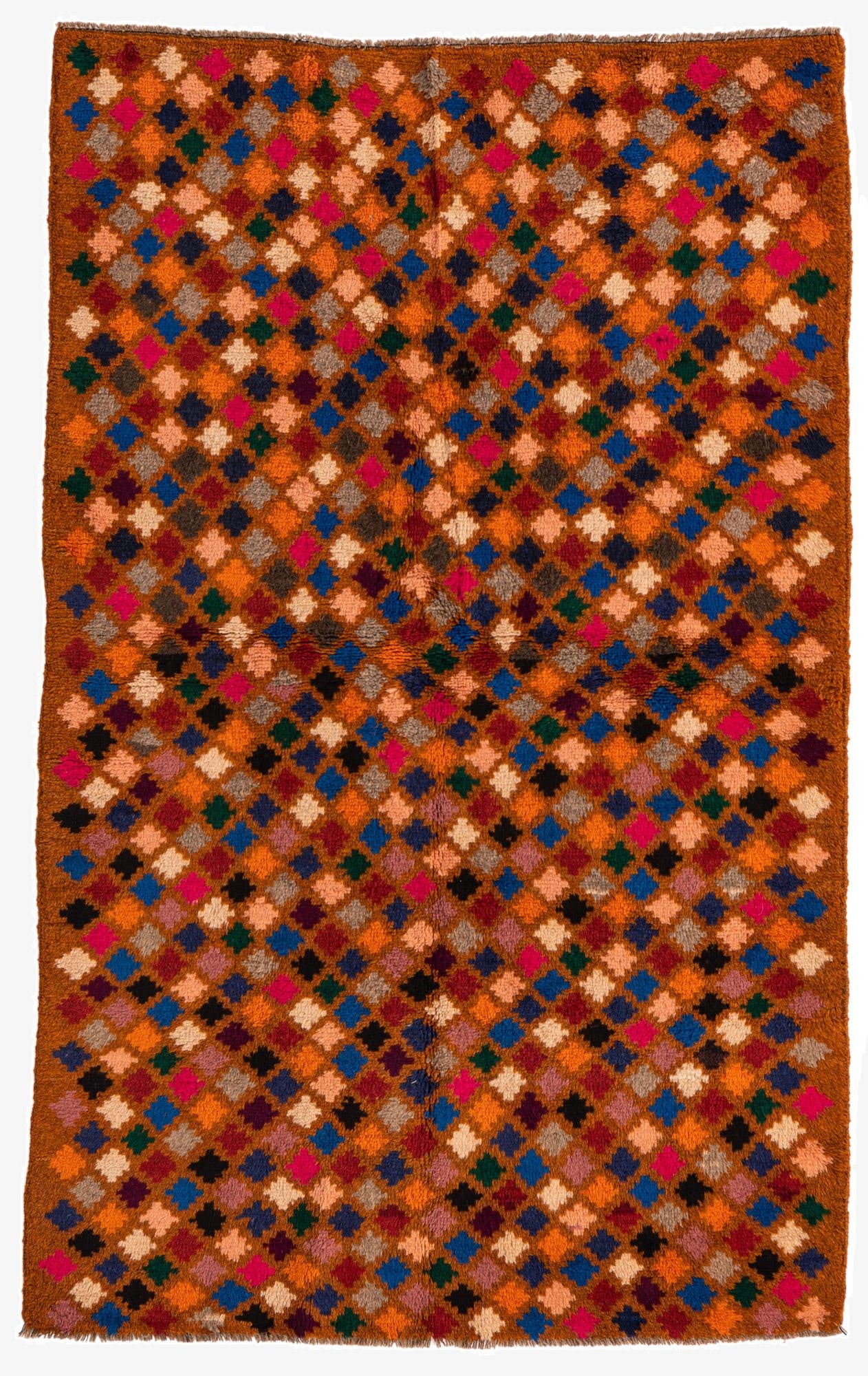  3' 9 x 6' 10  Hand Knotted Balouch Wool Rug