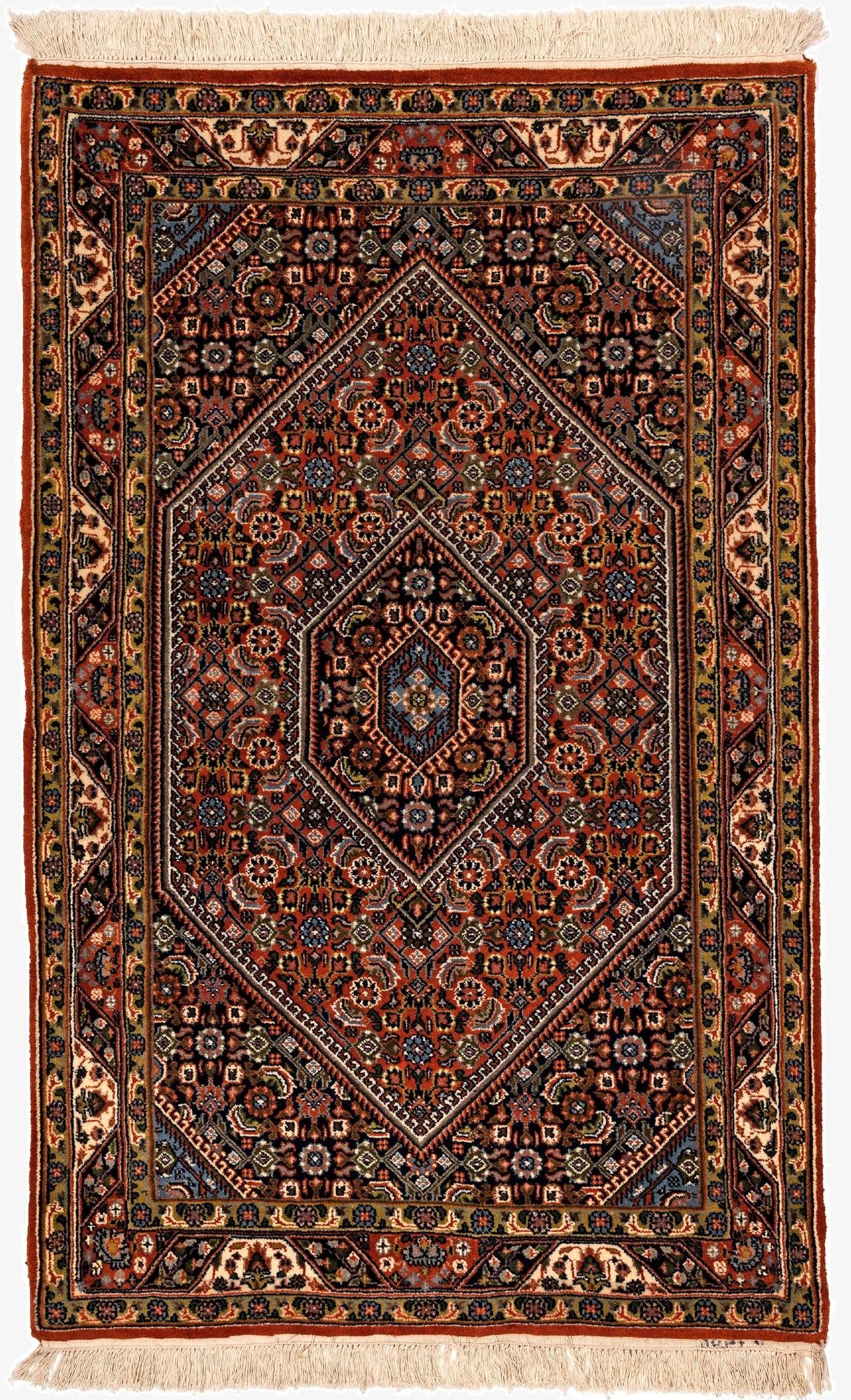  3' 3 x 5' 2  Hand Knotted Bidjar Oriental Wool Rug