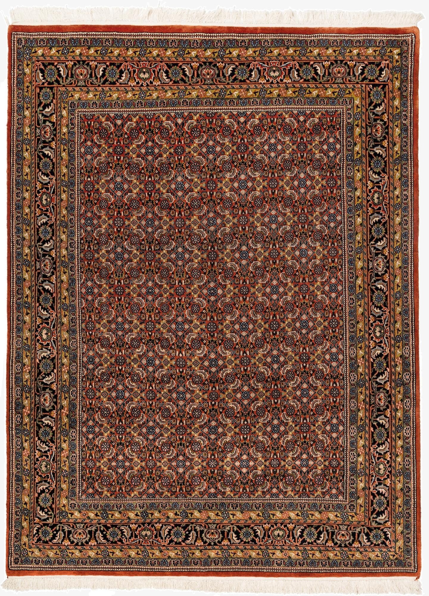  5' 7 x 7' 6  Hand Knotted Bidjar Oriental Wool Rug